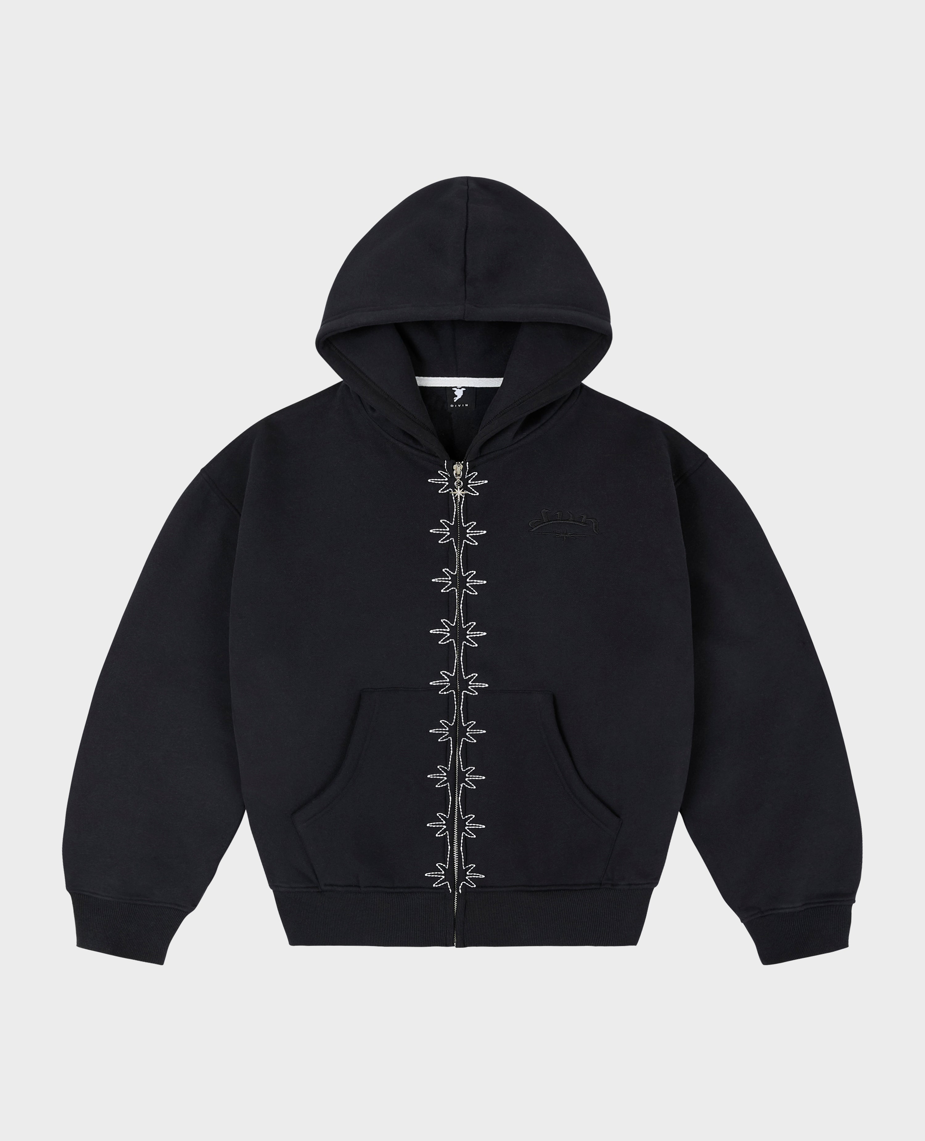 DivinByDivin | Black Vertebra Zip