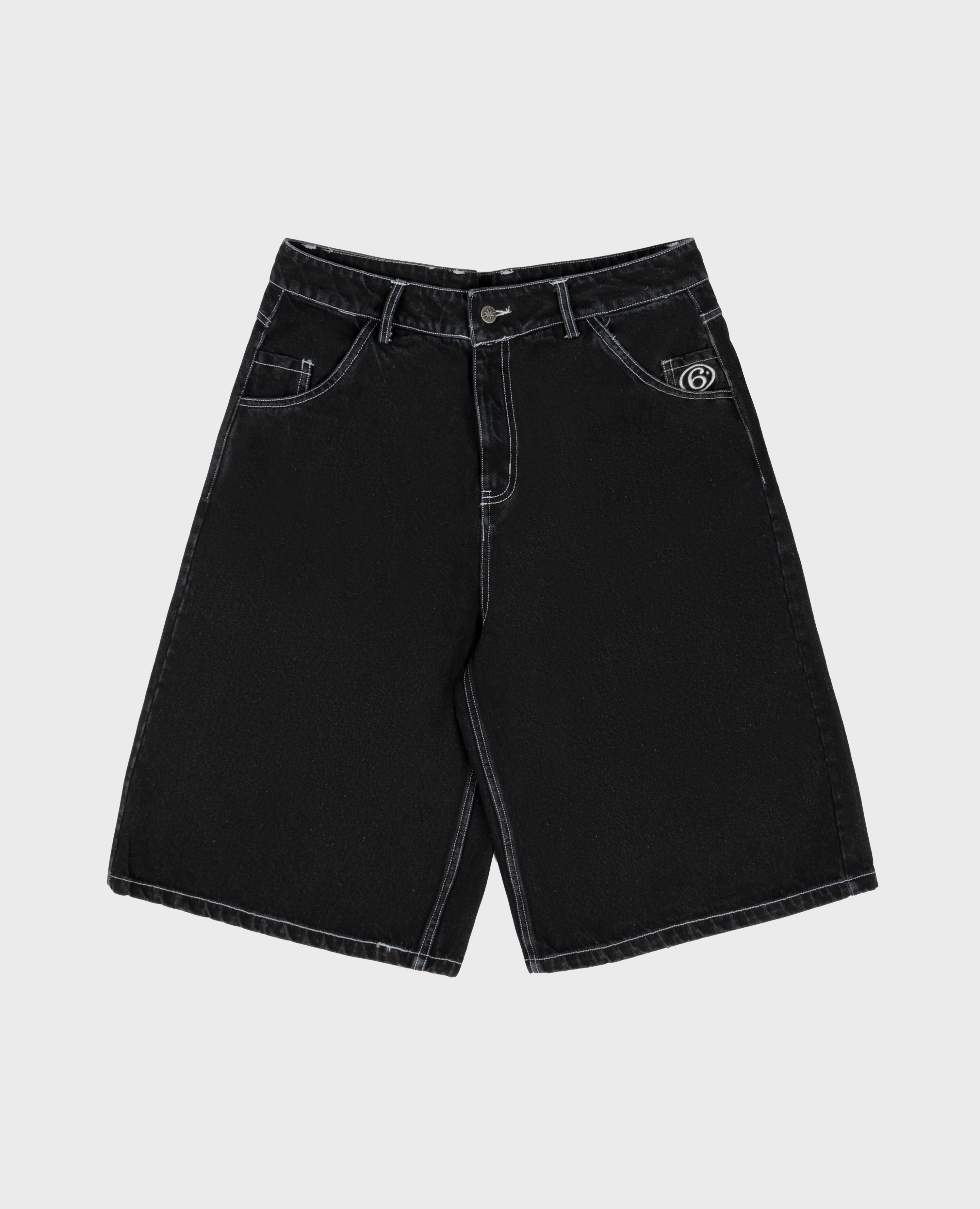 【DISCERNMENT】Steel black bermuda denim jeans Skeleton Denim Black Shorts – Techwear Canada