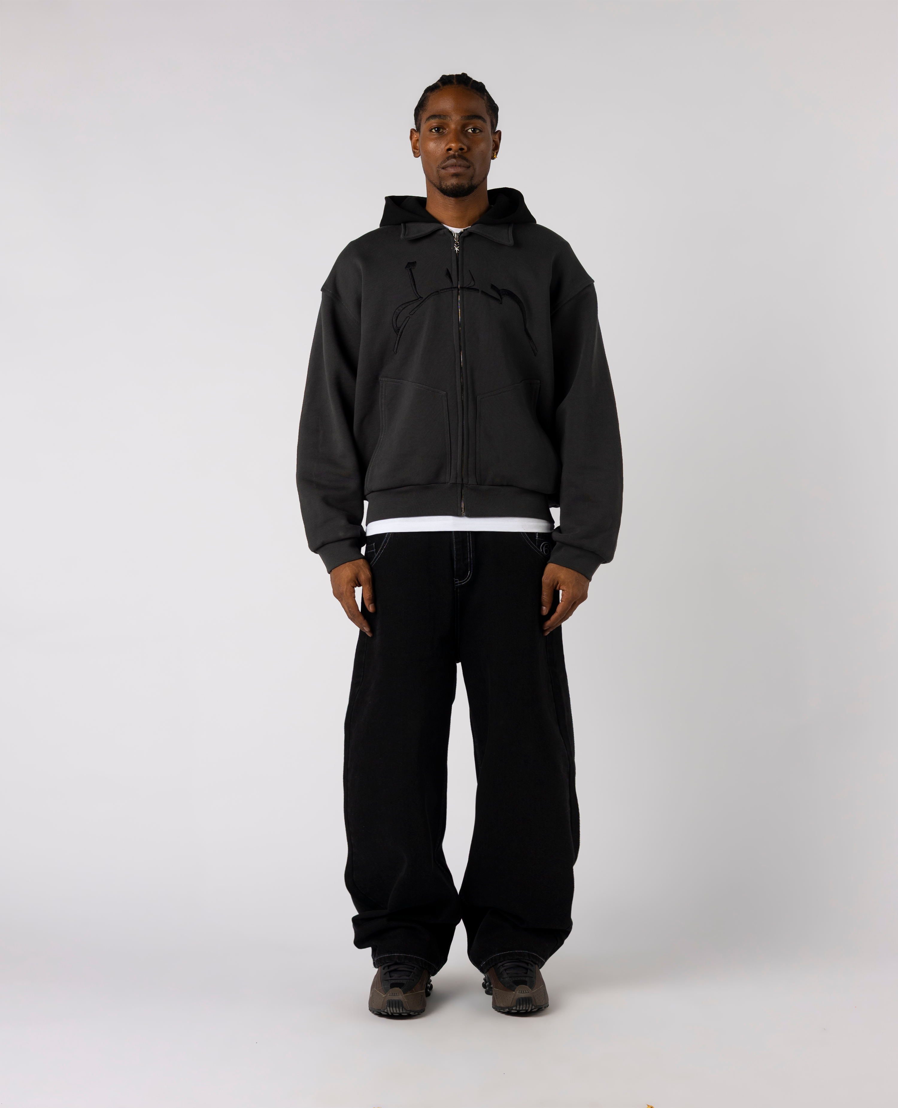 DIVINBYDIVIN | Black Hooded Zip Jacket