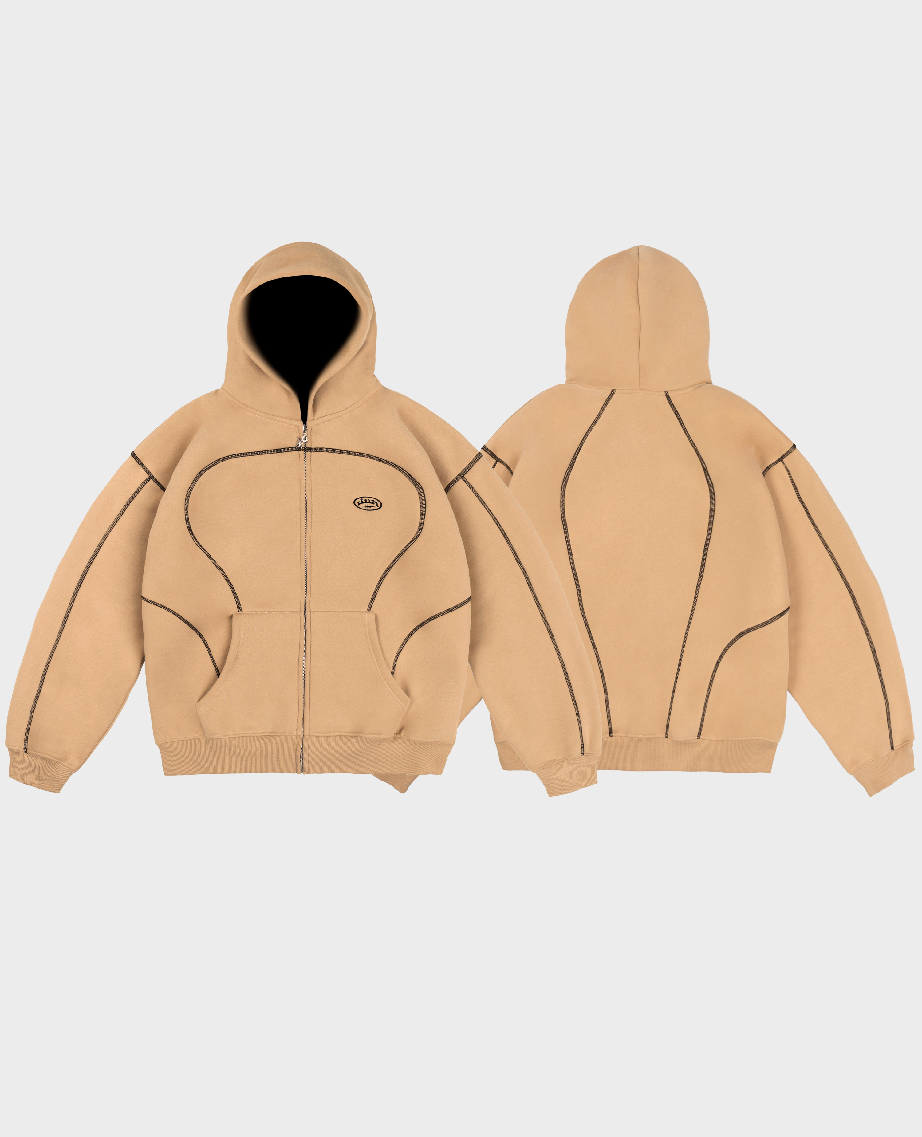 DIVINBYDIVIN | Beige Lines Zip
