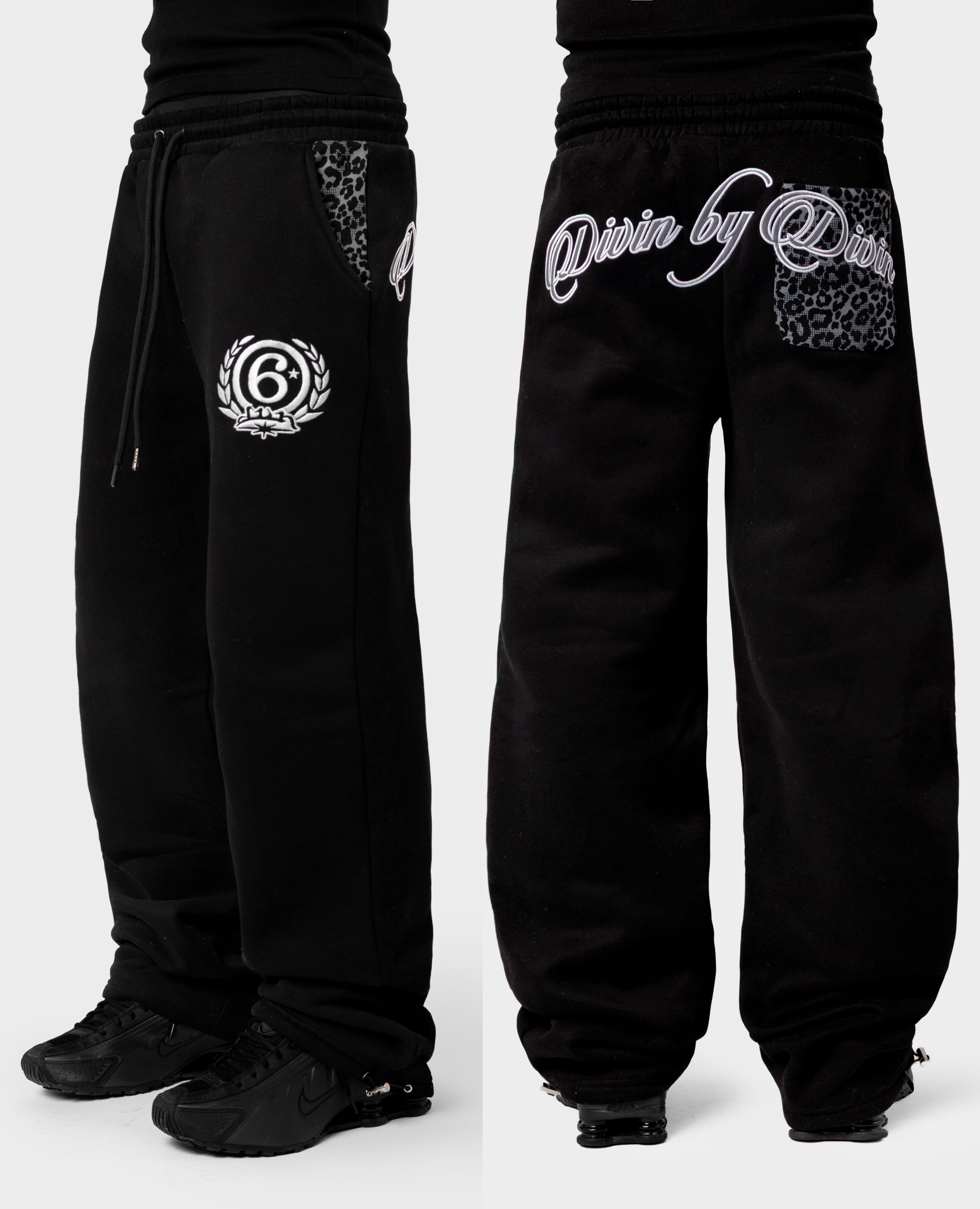 DivinByDivin | Leopard Jogger - Black