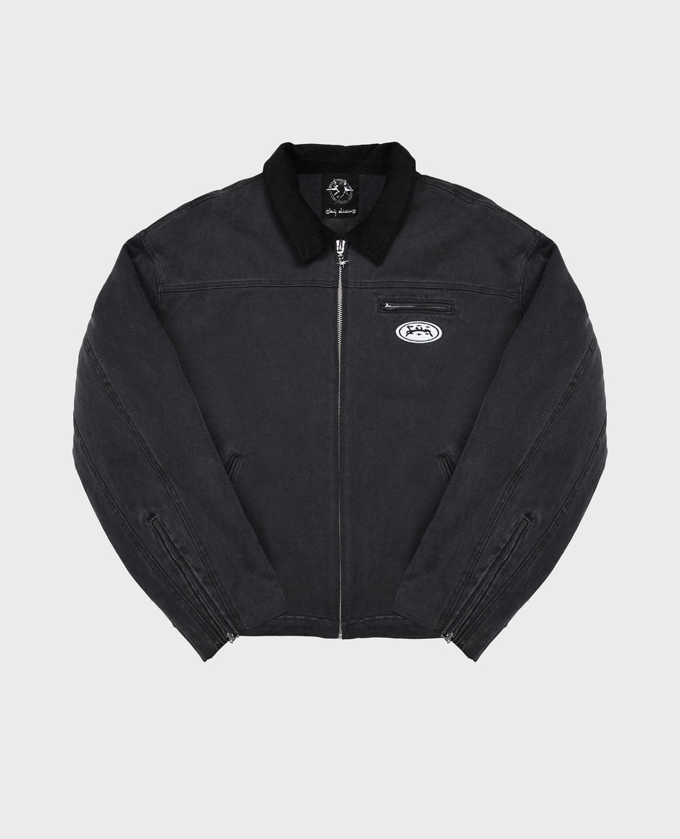 BLACK CANVAS WORK JACKET – DIVINBYDIVIN