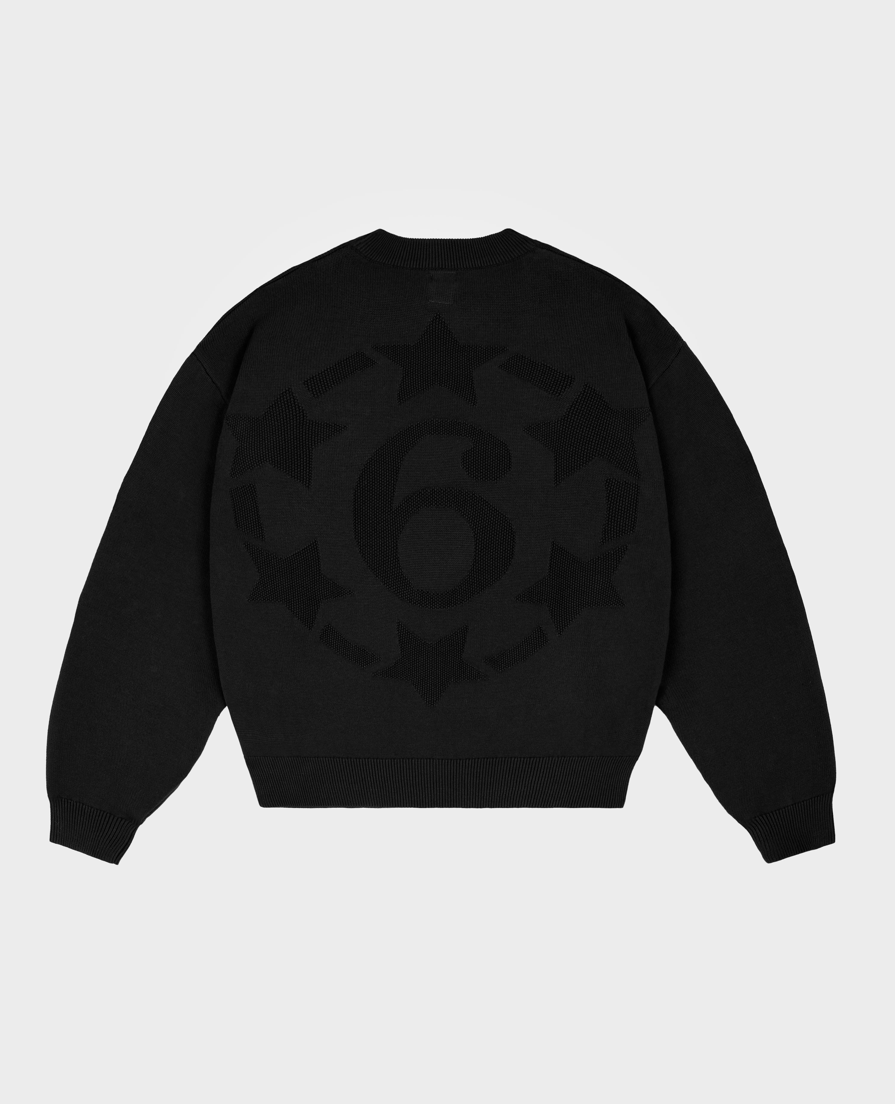BLACK 6SNOW CROSS KNIT