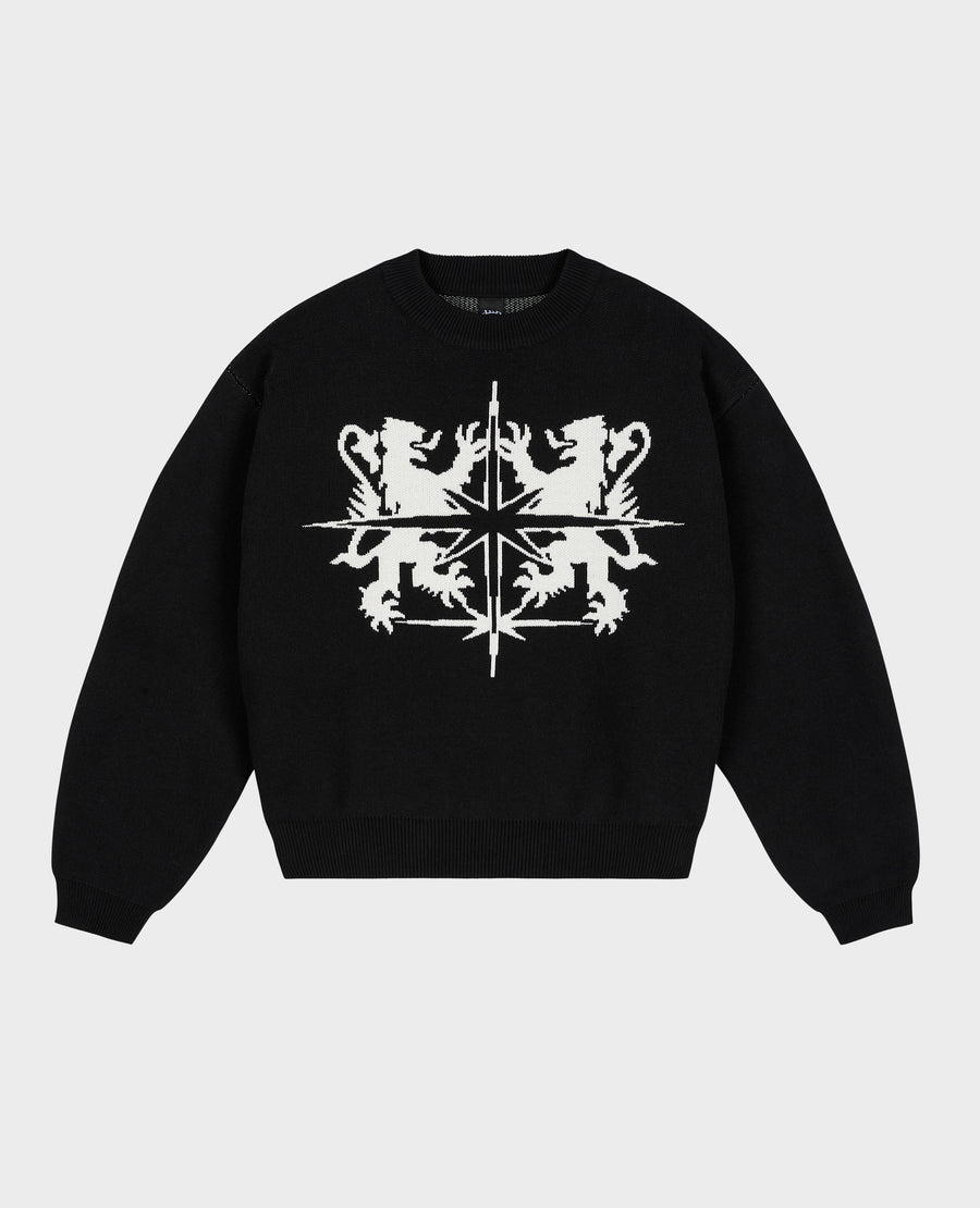 BLACK BLASON KNIT