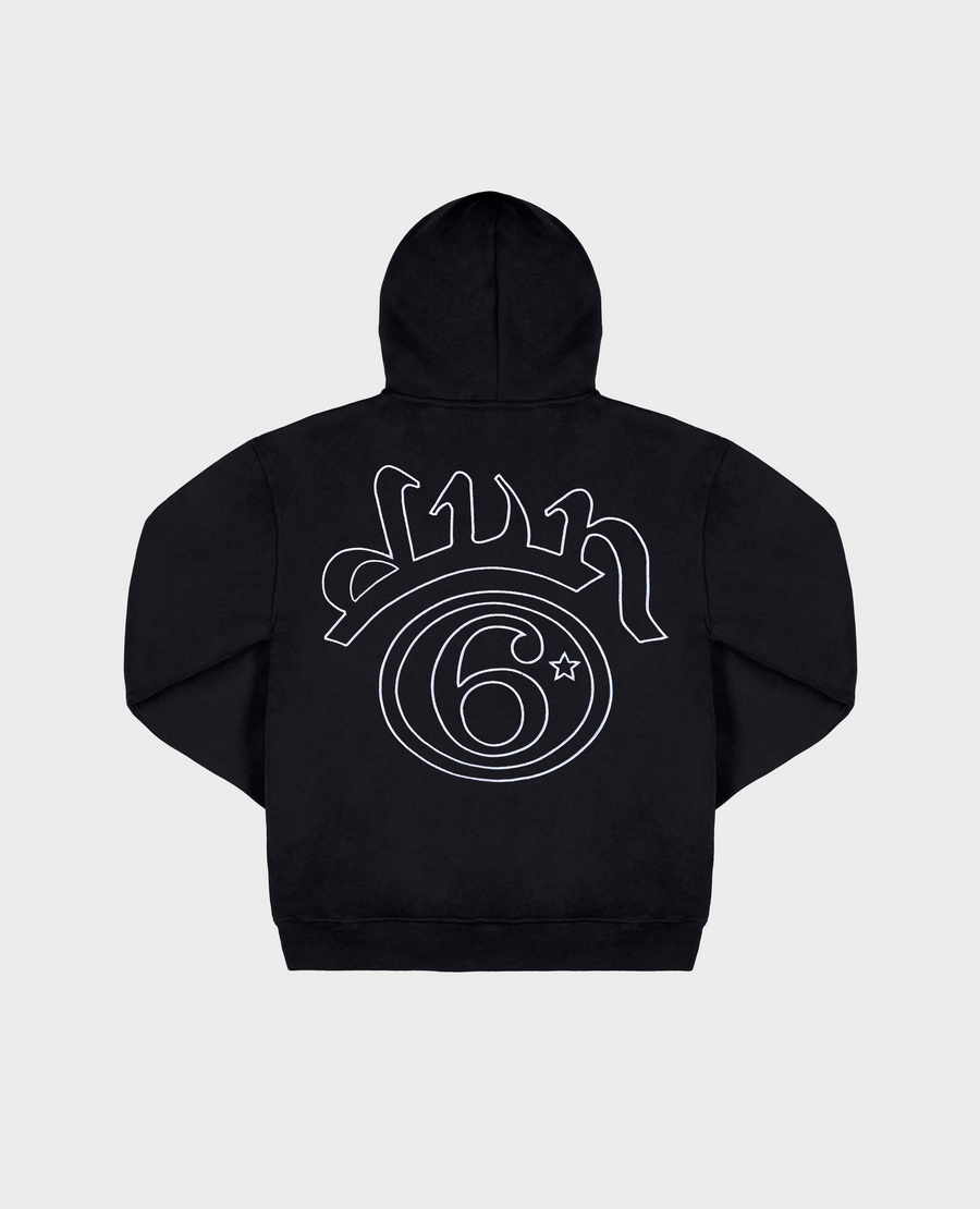 BLACK 6STARS ZIP