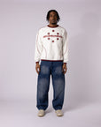WHITE 6SNOW CREWNECK