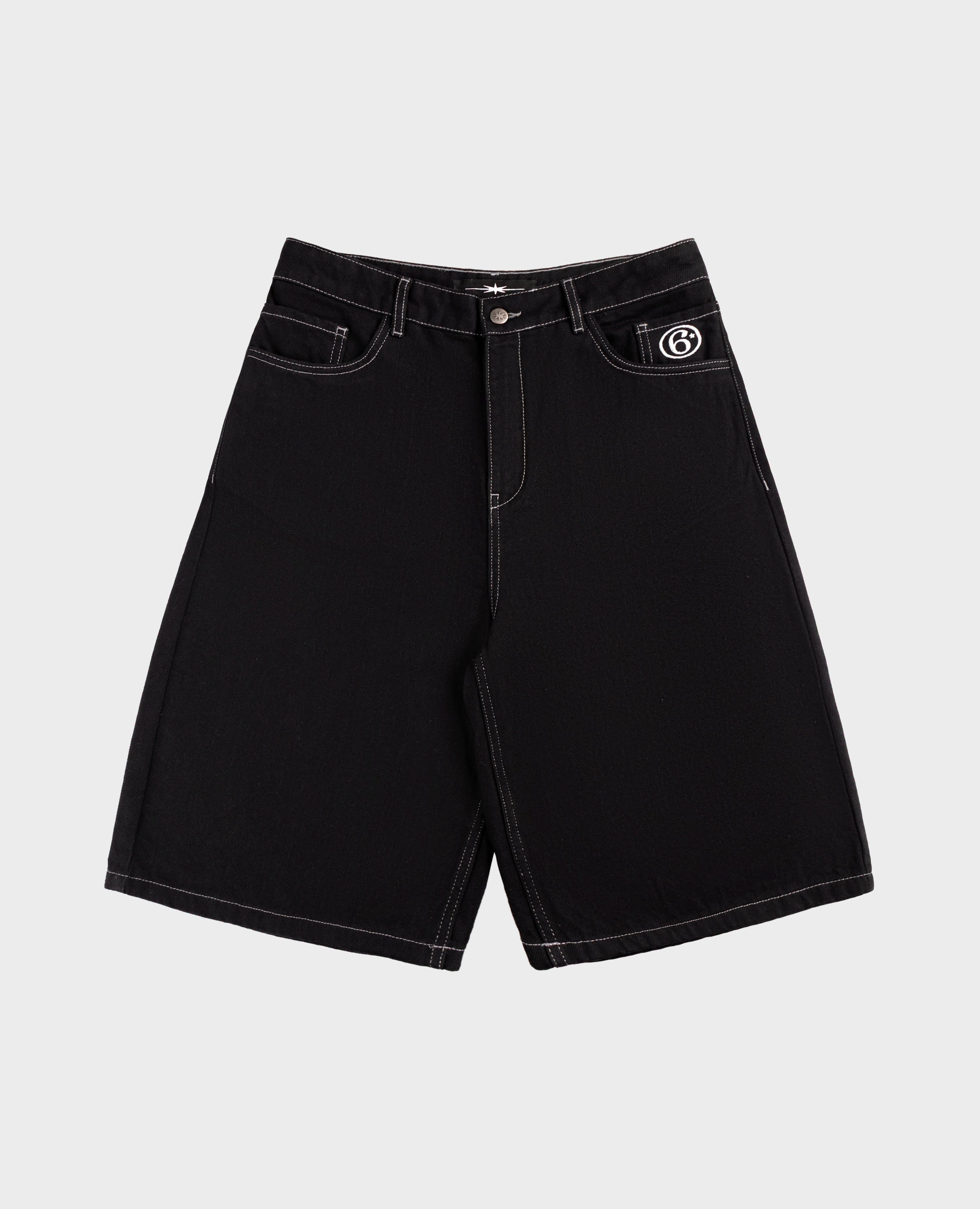BLACK SIX DENIM JORT