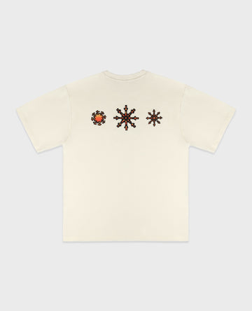 CREAM PIXEL T-SHIRT