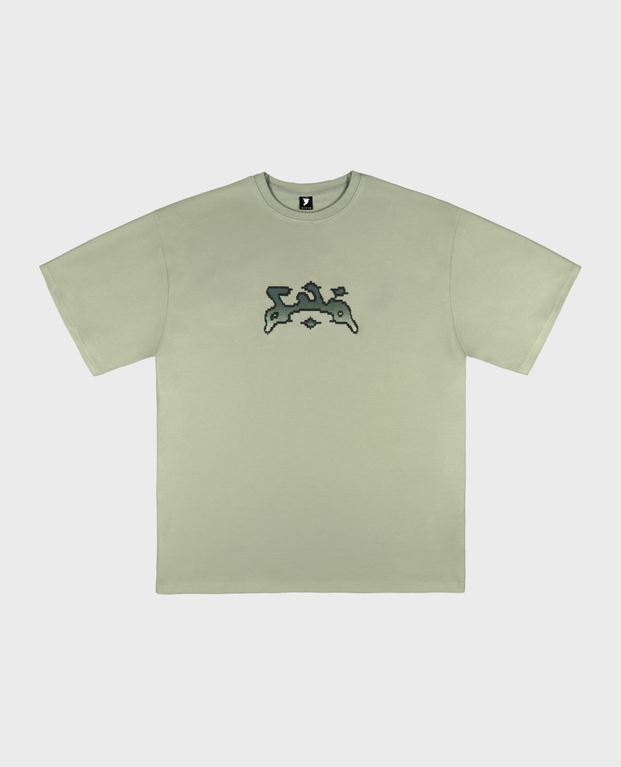 GREEN PIXEL T-SHIRT