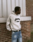MOTTLED GREY SHARP HOODIE