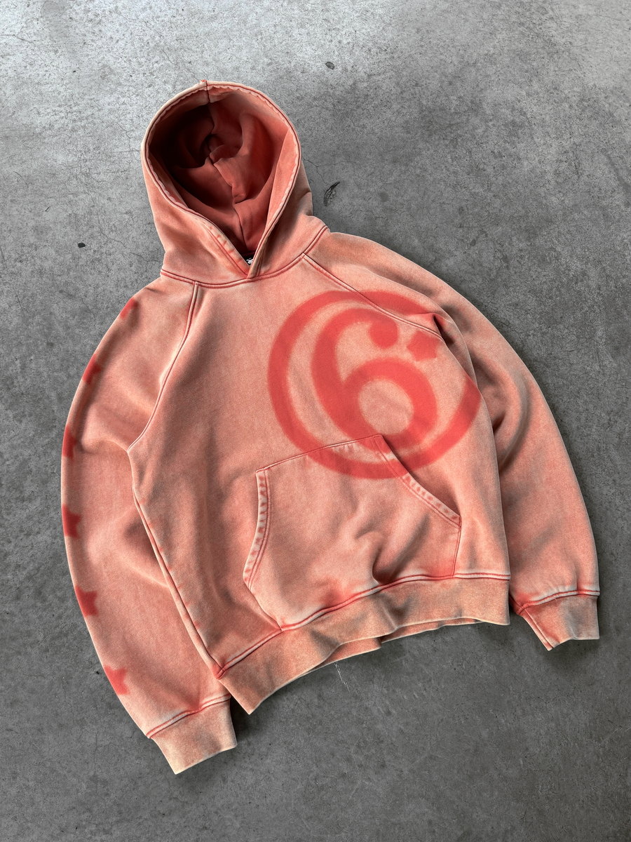 RED SUNWASHED HOODIE