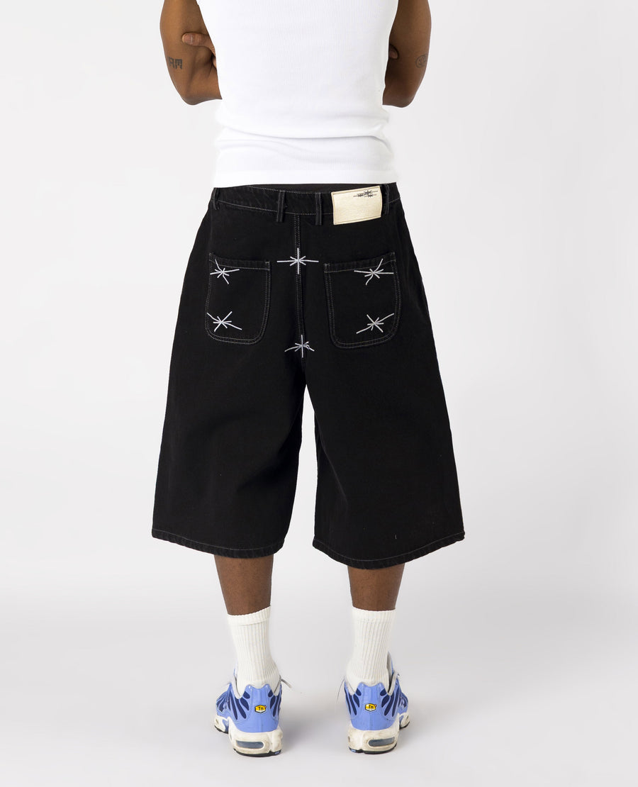 BLACK DENIM JORT