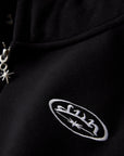 BLACK STRAIGHT ZIP