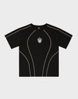 BLACK COAT-OF-ARMS TECH T-SHIRT