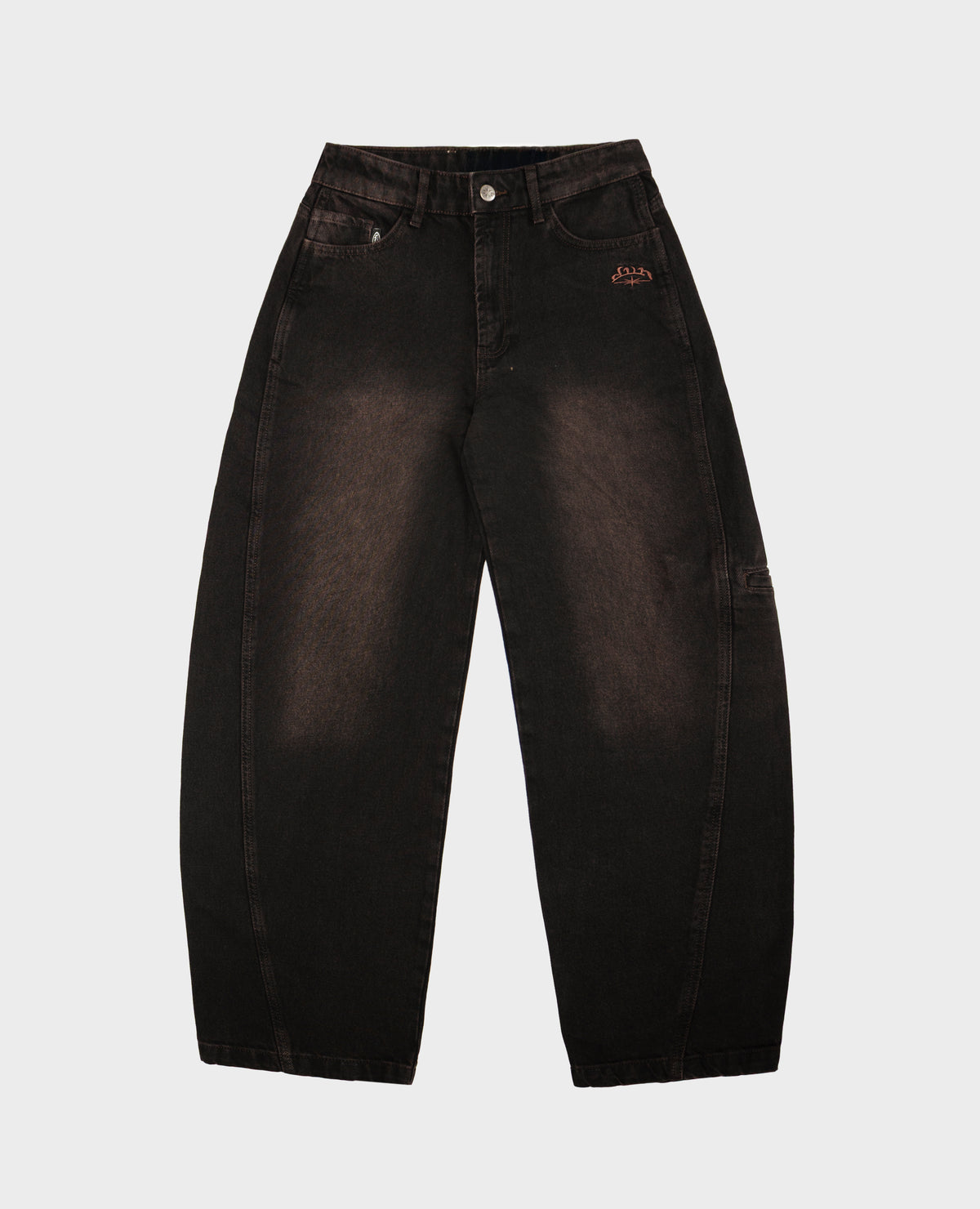WOMENS BROWN SIDE POCKET DENIM