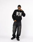 BLACK BLASON KNIT