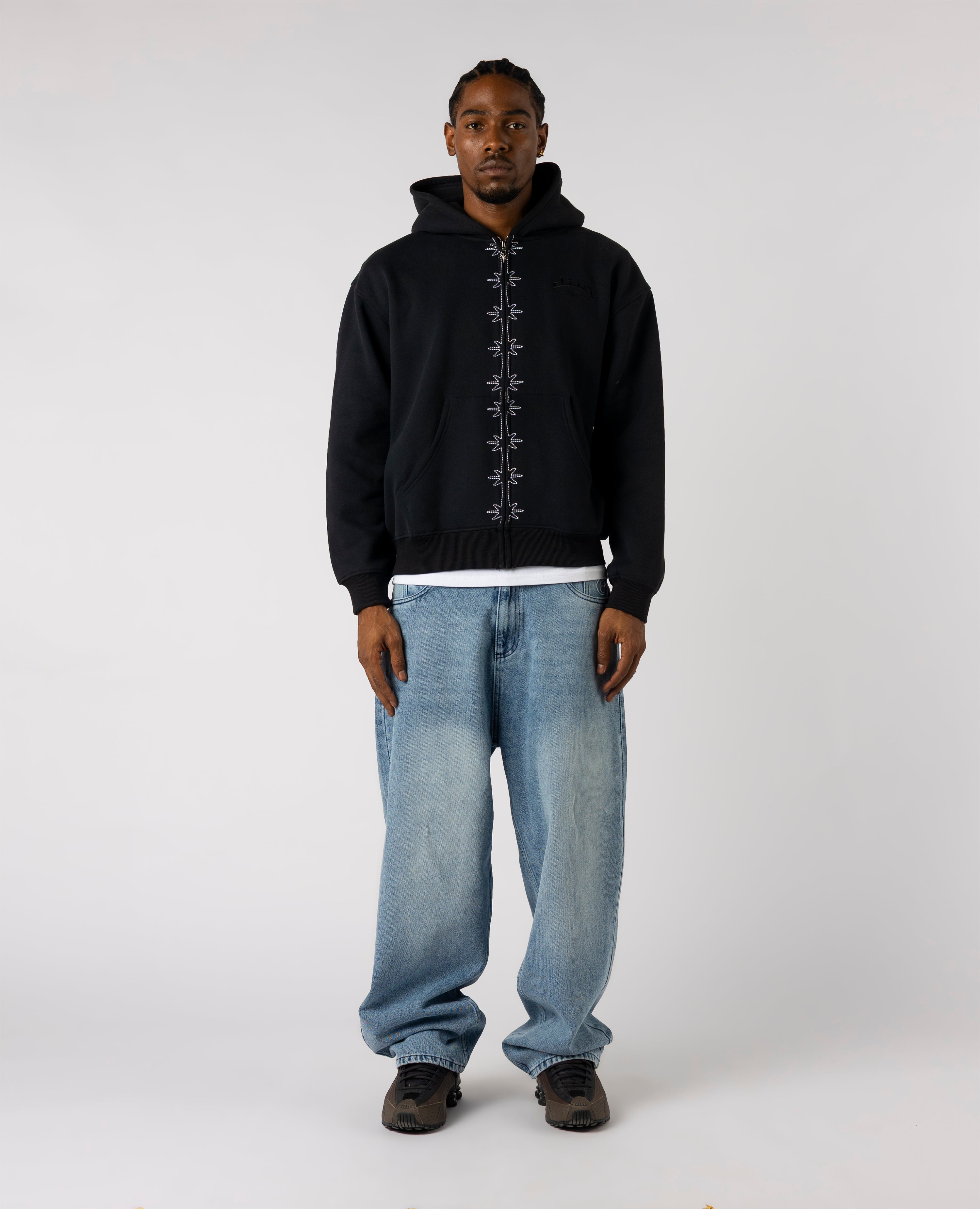 DivinByDivin | Black Vertebra Zip – DIVINBYDIVIN
