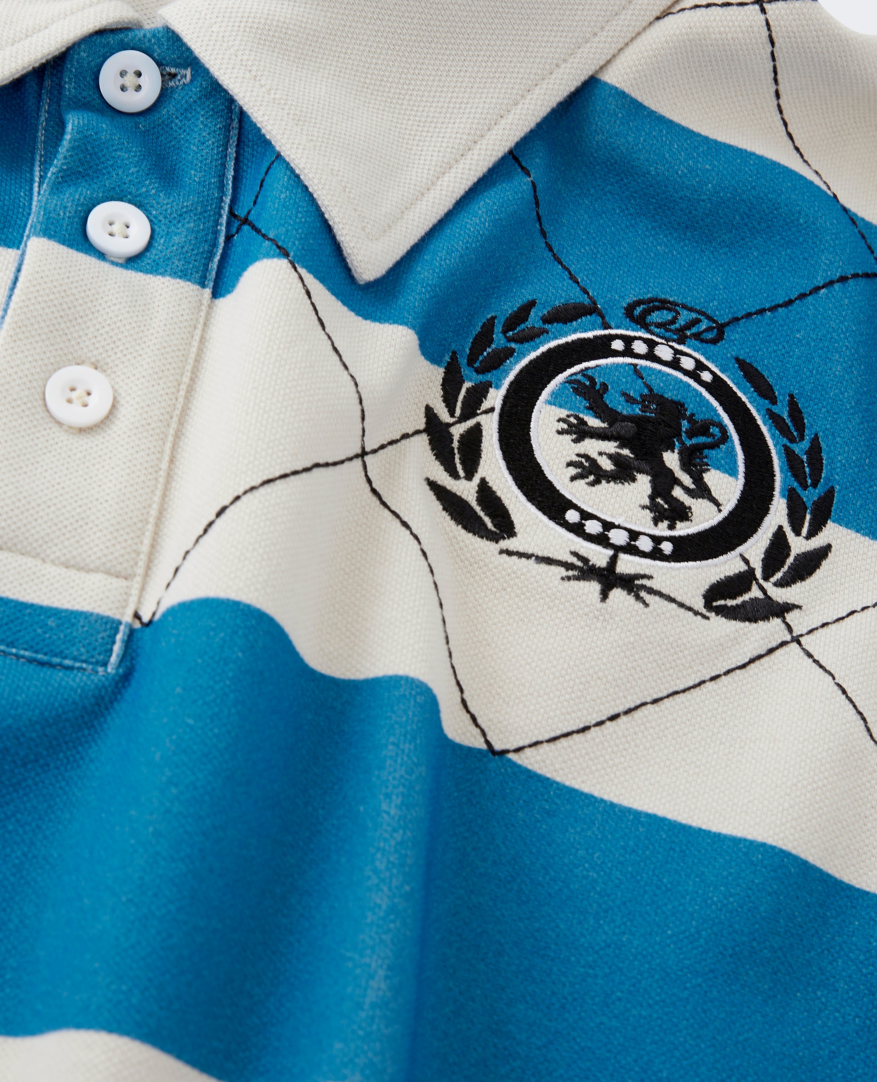 BLUE CLUB LONGSLEEVE POLO