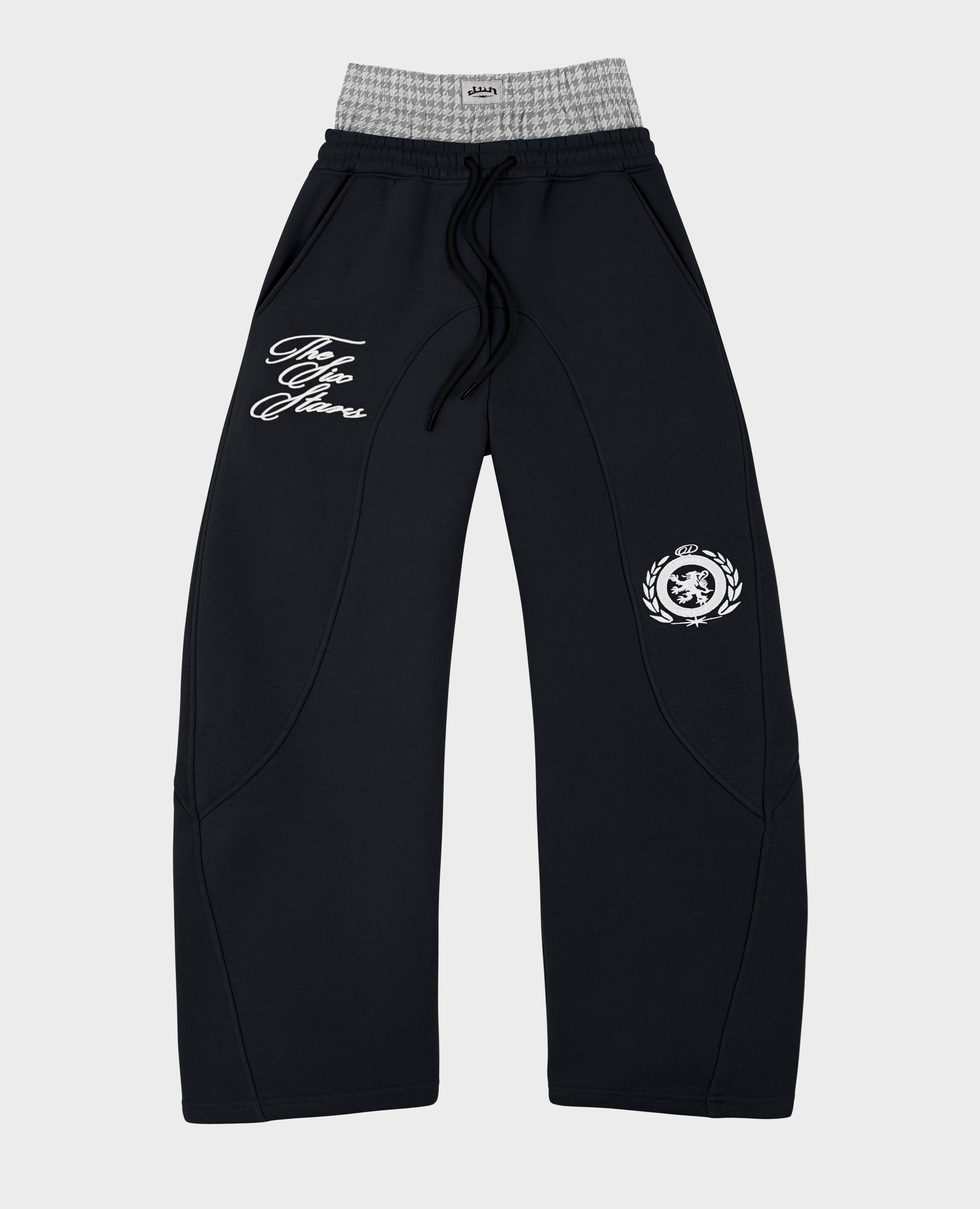 BLACK DOUBLE WAIST CLUB JOGGER