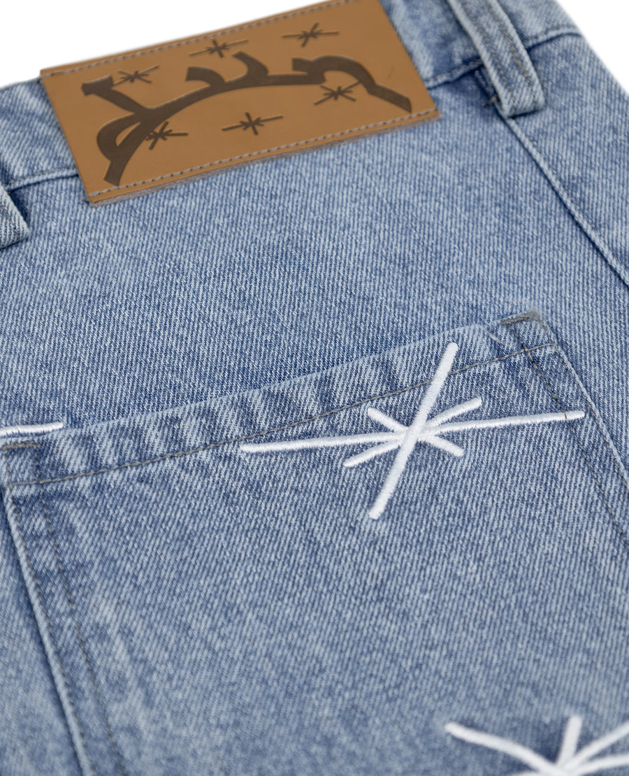 CRYSTAL BLUE DENIM JORT