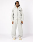 GREY COA EMBROIDERY ZIP