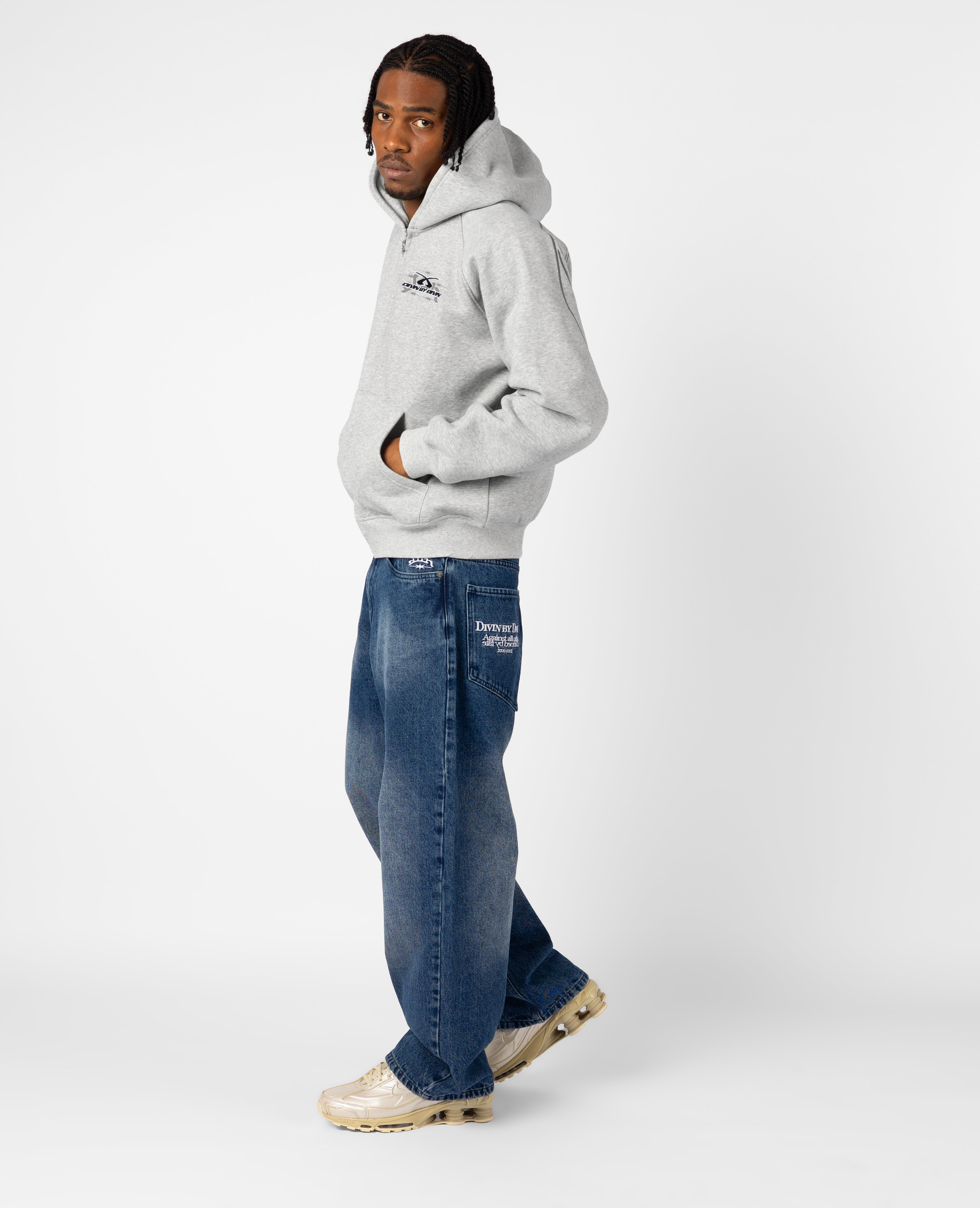 THE SIX STARS ZIP - GREY