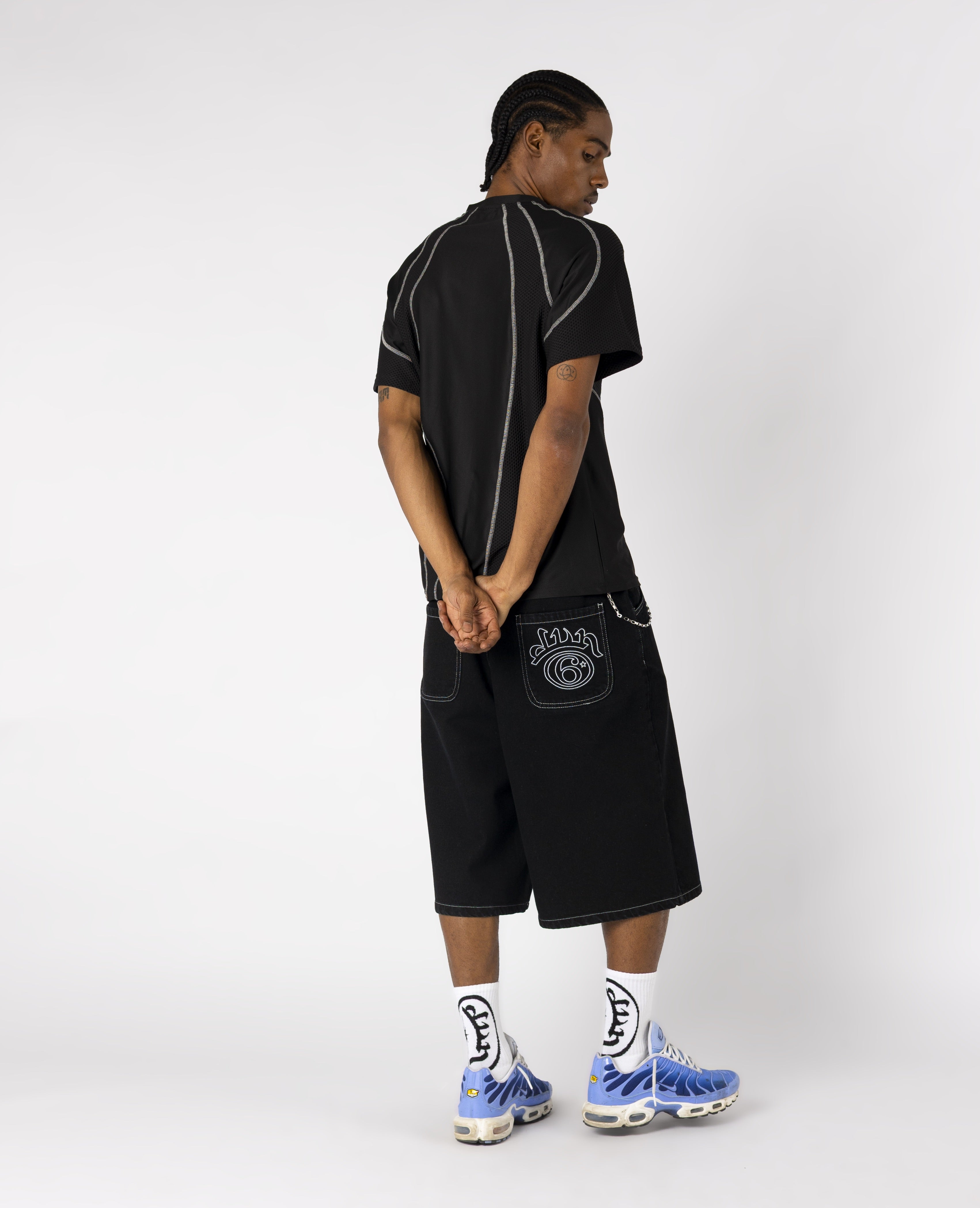 BLACK SIX DENIM JORT