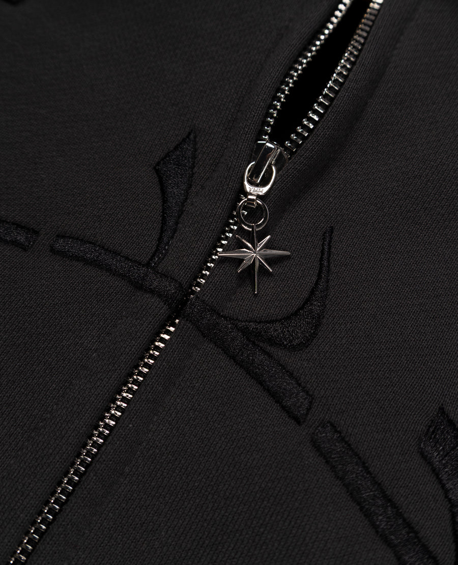 DARK HOODED ZIP JACKET