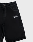 BLACK DENIM JORT