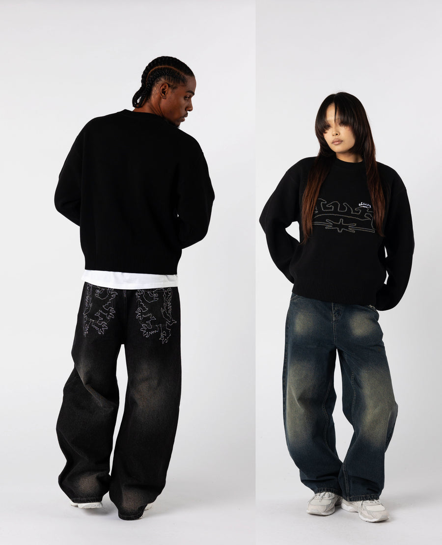 BLACK KNITWEAR