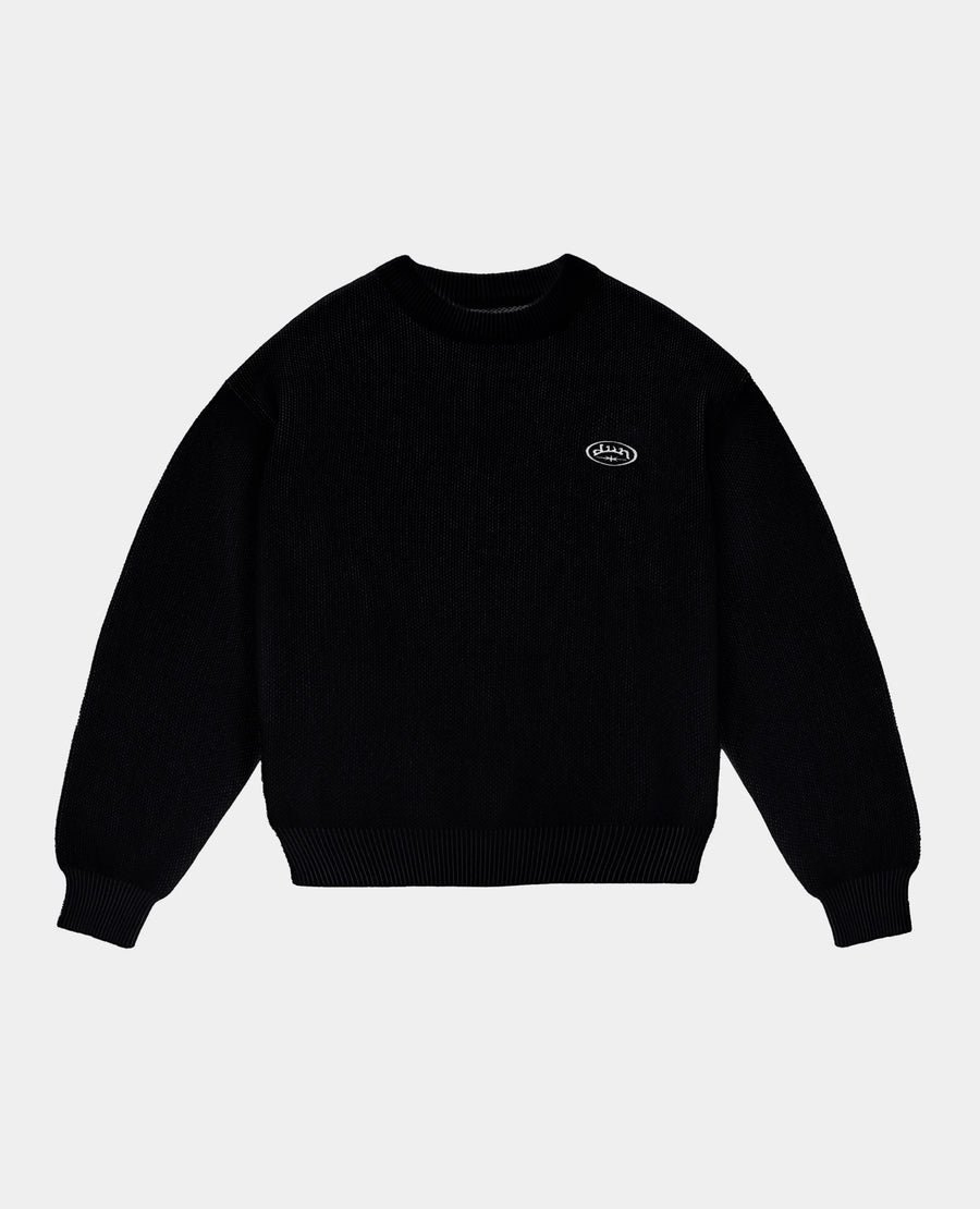DIVINBYDIVIN | Dark Knit Sweater - Back Graphic Impact