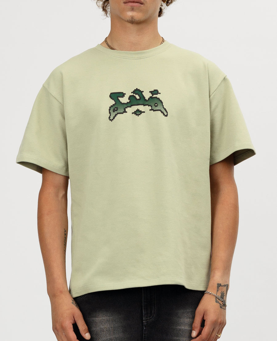 GREEN PIXEL T-SHIRT