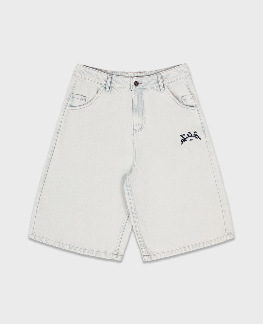 WHITE DENIM JORT