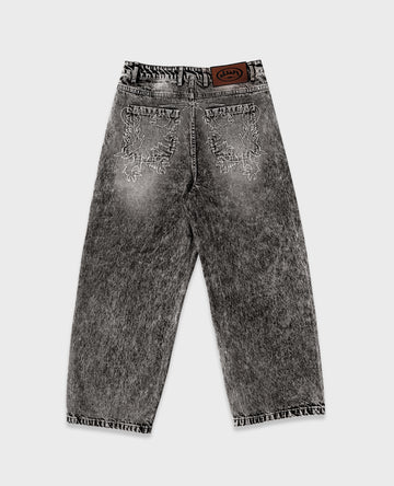 WASHED GREY BEAST DENIM