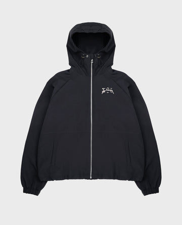 BLACK WINDBREAKER JACKET