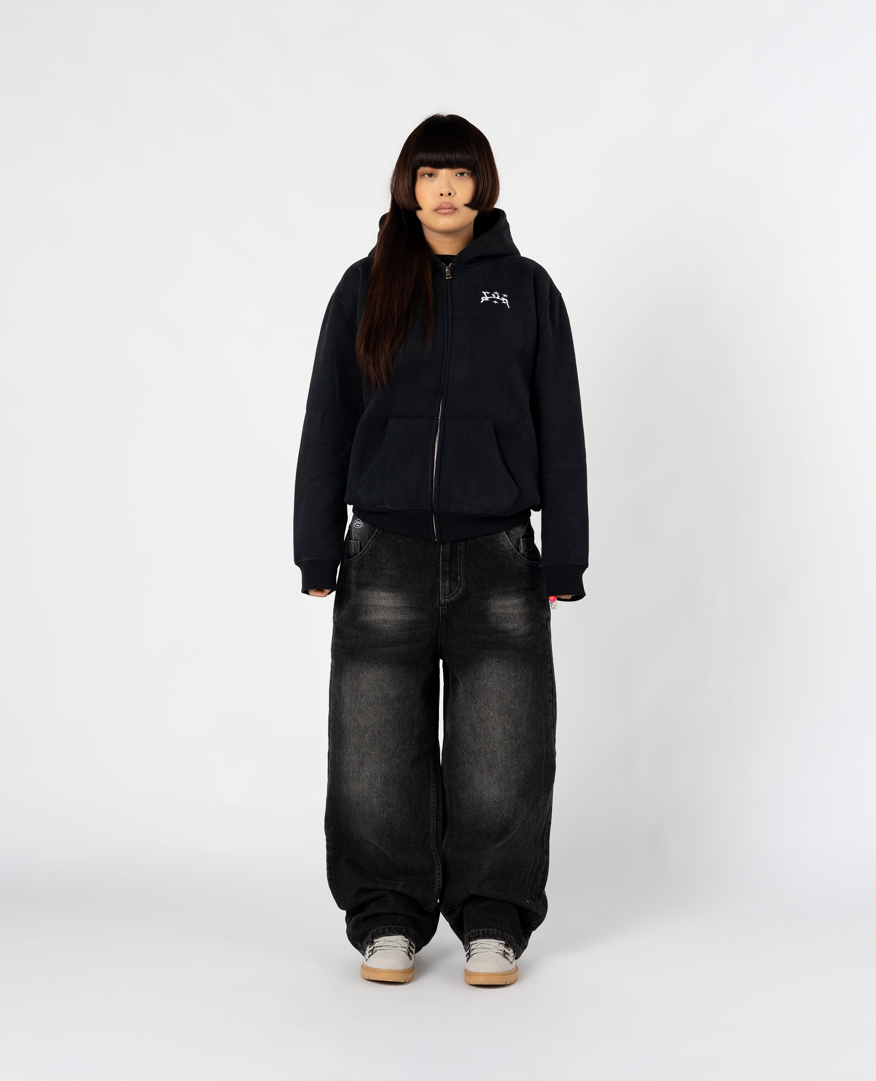 DIVINBYDIVIN | Urban Black Hoodie - Curb Edition Zip Up